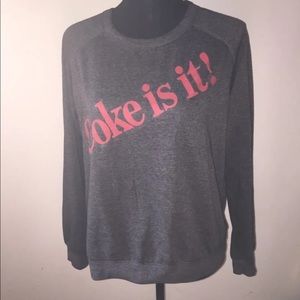 Coca Cola Sweater Gray and Red Size Medium